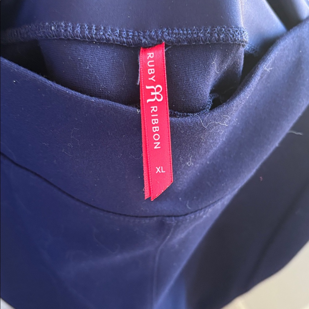 Ruby Ribbon Deep Blue Apparel- ponte material- long and sleek fit - Picture 2 of 5